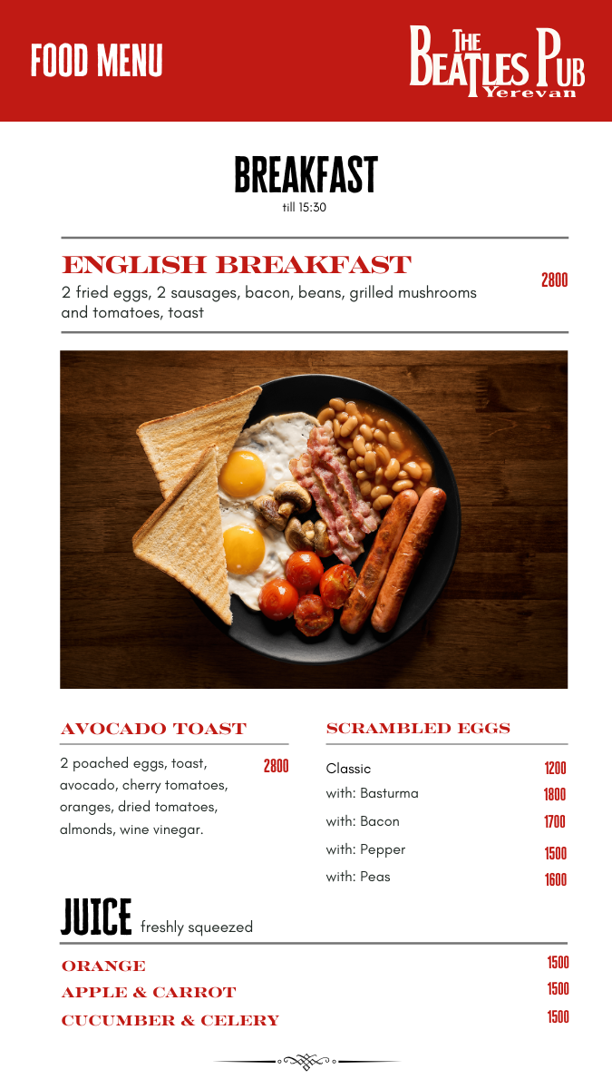 Menu Page 1